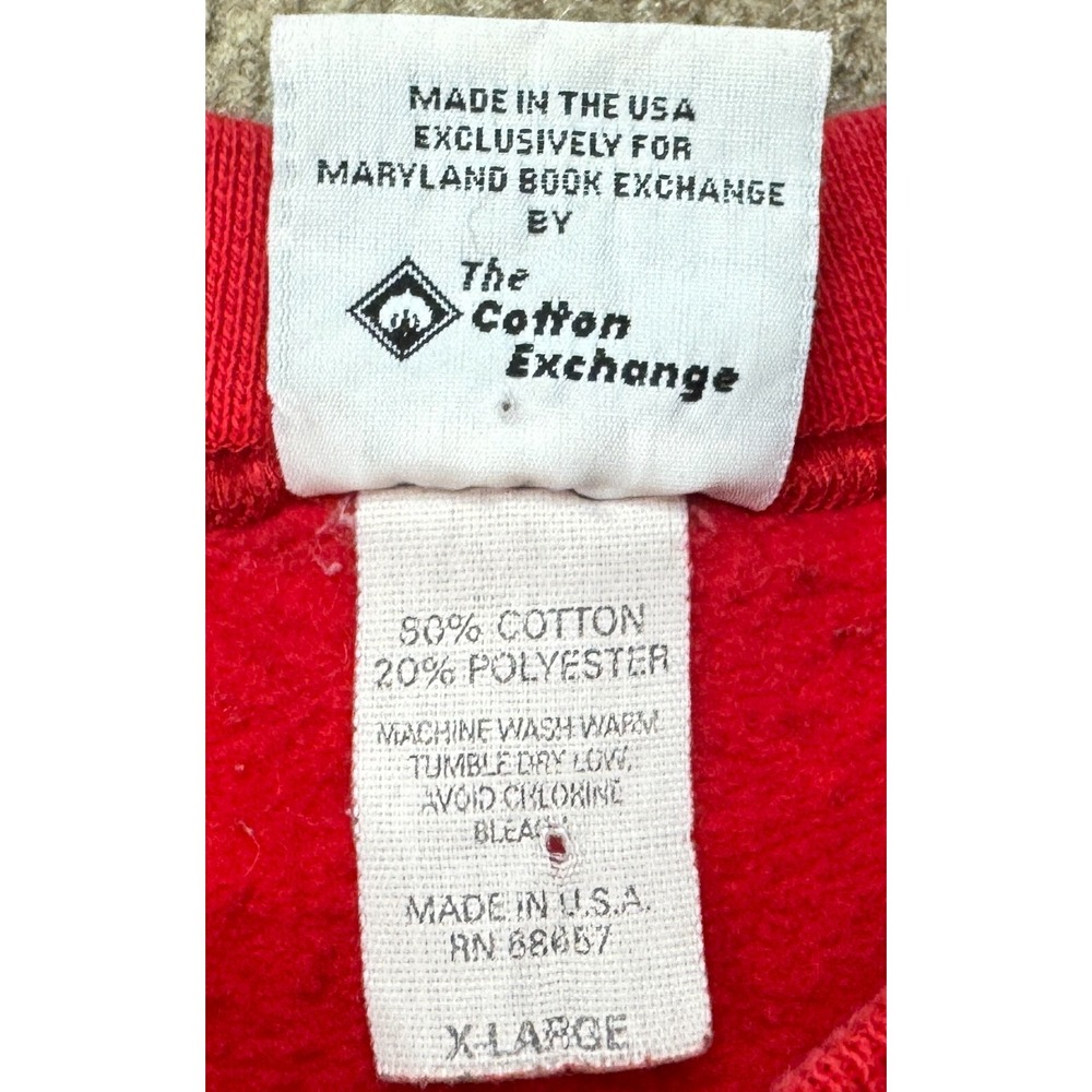 Maryland Book Exchange Terrapin Wear Vtg University of Maryland Sweatshirt XL‎ - Picture 8 of 11
